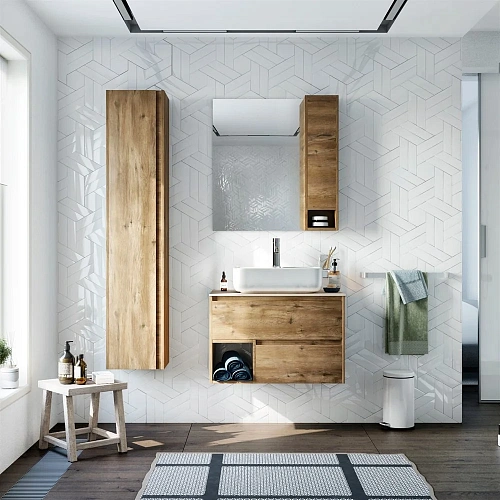 Тумба с раковиной STWORKI Карлстад 75 дуб рустикальный, роверелла 427754 Тумба с раковиной STWORKI Карлстад 75 дуб рустикальный, роверелла 427754