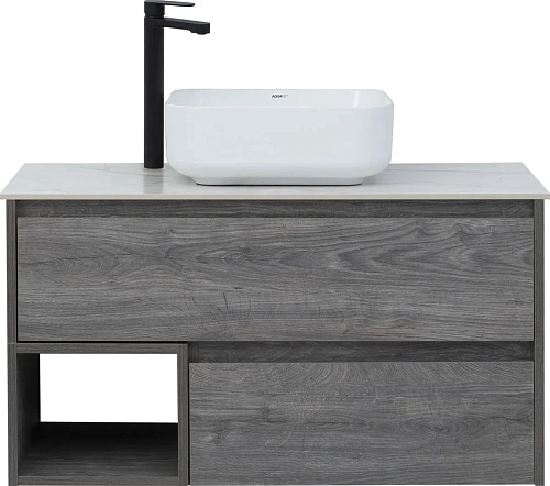 Тумба с раковиной STWORKI Карлстад 90 дуб рошелье, монте тиберио, с отверстием для смесителя в столе 425483 Тумба с раковиной STWORKI Карлстад 90 дуб рошелье, монте тиберио, с отверстием для смесителя в столе 425483