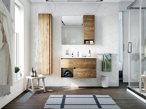 Тумба с раковиной STWORKI Карлстад 90 дуб рустикальный 421760 Тумба с раковиной STWORKI Карлстад 90 дуб рустикальный 421760