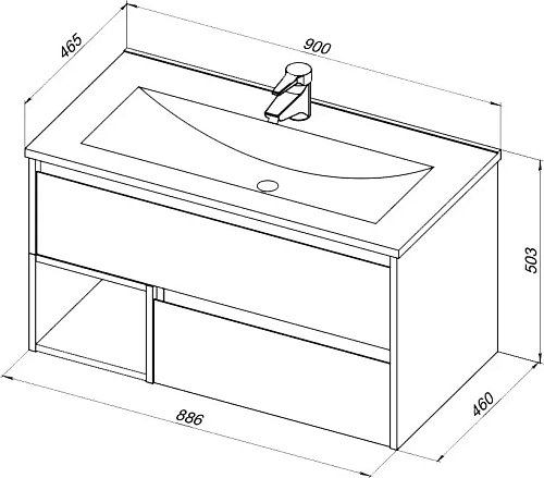 Тумба с раковиной STWORKI Карлстад 90 дуб рустикальный 421760 Тумба с раковиной STWORKI Карлстад 90 дуб рустикальный 421760