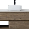 Тумба с раковиной STWORKI Карлстад 90 дуб рустикальный, простоун беж 425511 Тумба с раковиной STWORKI Карлстад 90 дуб рустикальный, простоун беж 425511