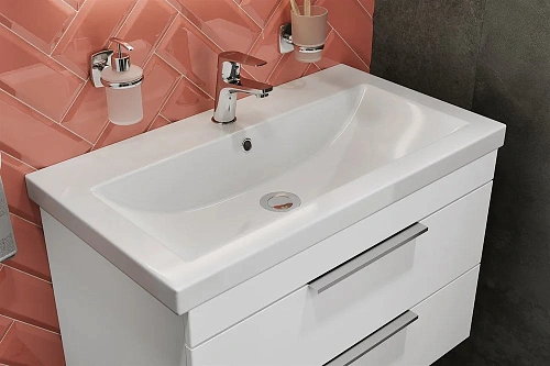 Тумба с раковиной STWORKI Копенгаген 80 белая 467190 Тумба с раковиной STWORKI Копенгаген 80 белая 467190