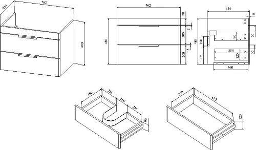 Тумба с раковиной STWORKI Копенгаген 80 белая, с раковиной STWORKI Moduo 50 Square 584905 Тумба с раковиной STWORKI Копенгаген 80 белая, с раковиной STWORKI Moduo 50 Square 584905