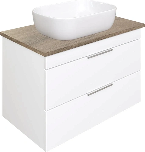 Тумба с раковиной STWORKI Копенгаген 80 белая, с раковиной STWORKI Moduo 50 Square 584905 Тумба с раковиной STWORKI Копенгаген 80 белая, с раковиной STWORKI Moduo 50 Square 584905