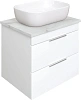 Тумба с раковиной STWORKI Копенгаген Копенгаген 60 белая, со столешницей Stone Aura 60 и сифоном Neo 582088