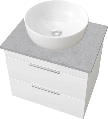Тумба с раковиной STWORKI Копенгаген Копенгаген 60 белая, со столешницей Stone Balance 60 и сифоном 582087 Тумба с раковиной STWORKI Копенгаген Копенгаген 60 белая, со столешницей Stone Balance 60 и сифоном 582087