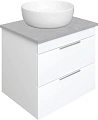 Тумба с раковиной STWORKI Копенгаген Копенгаген 60 белая, со столешницей Stone Balance 60 и сифоном 582087 Тумба с раковиной STWORKI Копенгаген Копенгаген 60 белая, со столешницей Stone Balance 60 и сифоном 582087