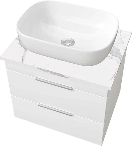 Тумба с раковиной STWORKI Копенгаген Копенгаген 60 белая, со столешницей Stone Energy 60 и сифоном N 582086 Тумба с раковиной STWORKI Копенгаген Копенгаген 60 белая, со столешницей Stone Energy 60 и сифоном N 582086