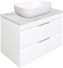 Тумба с раковиной STWORKI Копенгаген Копенгаген 80 белая, со столешницей Stone Aura 80 и сифоном Neo 582092