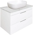Тумба с раковиной STWORKI Копенгаген Копенгаген 80 белая, со столешницей Stone Aura 80 и сифоном Neo 582092 Тумба с раковиной STWORKI Копенгаген Копенгаген 80 белая, со столешницей Stone Aura 80 и сифоном Neo 582092