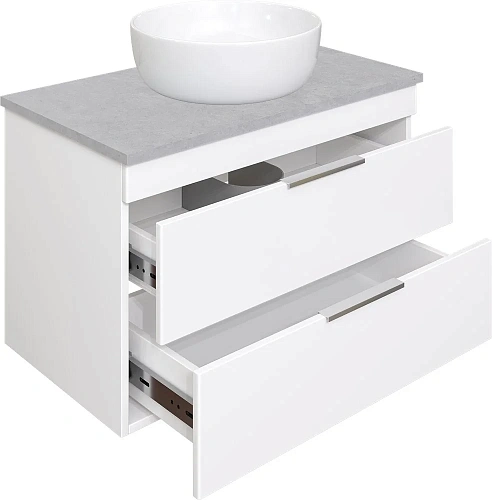 Тумба с раковиной STWORKI Копенгаген Копенгаген 80 белая, со столешницей Stone Balance 80 и сифоном 582091 Тумба с раковиной STWORKI Копенгаген Копенгаген 80 белая, со столешницей Stone Balance 80 и сифоном 582091