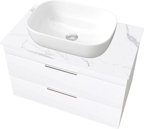 Тумба с раковиной STWORKI Копенгаген Копенгаген 80 белая, со столешницей Stone Energy 80 и сифоном N 582090 Тумба с раковиной STWORKI Копенгаген Копенгаген 80 белая, со столешницей Stone Energy 80 и сифоном N 582090