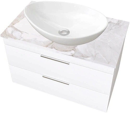 Тумба с раковиной STWORKI Копенгаген Копенгаген 80 белая, со столешницей Stone Life 80 и сифоном Neo 582089 Тумба с раковиной STWORKI Копенгаген Копенгаген 80 белая, со столешницей Stone Life 80 и сифоном Neo 582089