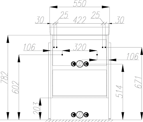 Тумба с раковиной STWORKI Кронборг 55 477704 Тумба с раковиной STWORKI Кронборг 55 477704