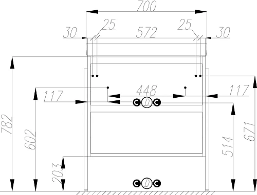 Тумба с раковиной STWORKI Кронборг 70 с опорами 478287 Тумба с раковиной STWORKI Кронборг 70 с опорами 478287
