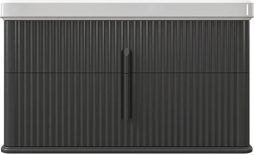 Тумба с раковиной STWORKI Молде 95 антрацит, с сифоном 579360 Тумба с раковиной STWORKI Молде 95 антрацит, с сифоном 579360