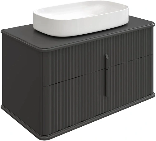 Тумба с раковиной STWORKI Молде 95 антрацит, со столешницей 579550 Тумба с раковиной STWORKI Молде 95 антрацит, со столешницей 579550