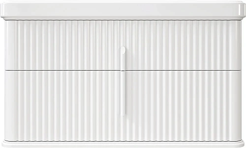 Тумба с раковиной STWORKI Молде 95 белая, с сифоном 579358 Тумба с раковиной STWORKI Молде 95 белая, с сифоном 579358