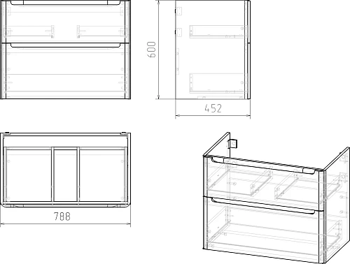 Тумба с раковиной STWORKI Монтре 80 белая 432024 Тумба с раковиной STWORKI Монтре 80 белая 432024