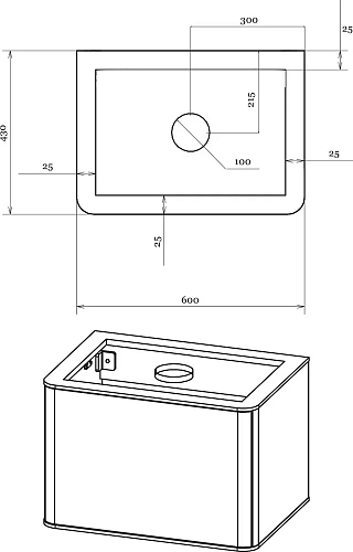 Тумба с раковиной STWORKI Ноттвиль 60 белая, без выреза под смеситель 444530 Тумба с раковиной STWORKI Ноттвиль 60 белая, без выреза под смеситель 444530