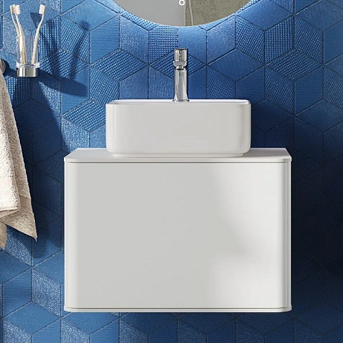 Тумба с раковиной STWORKI Ноттвиль 60 белая, без выреза под смеситель 444530 Тумба с раковиной STWORKI Ноттвиль 60 белая, без выреза под смеситель 444530