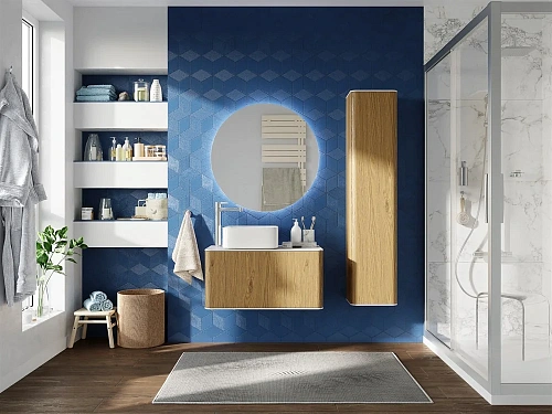 Тумба с раковиной STWORKI Ноттвиль 80 дуб верона, с отверстием под смеситель 414411 Тумба с раковиной STWORKI Ноттвиль 80 дуб верона, с отверстием под смеситель 414411