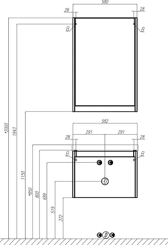 Тумба с раковиной STWORKI Стокгольм 60 406309 Тумба с раковиной STWORKI Стокгольм 60 406309
