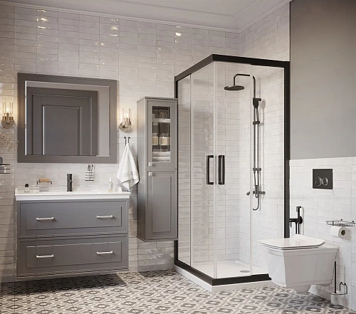 Тумба с раковиной STWORKI Хадстен 100 серая 540904 Тумба с раковиной STWORKI Хадстен 100 серая 540904