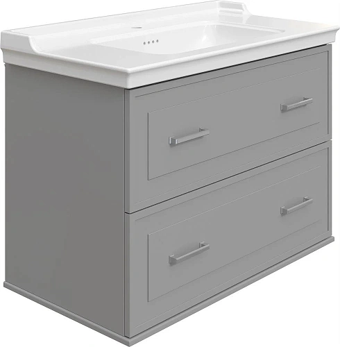 Тумба с раковиной STWORKI Хадстен 100 серая 540904 Тумба с раковиной STWORKI Хадстен 100 серая 540904