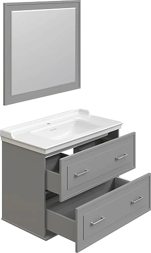 Тумба с раковиной STWORKI Хадстен 100 серая 540904 Тумба с раковиной STWORKI Хадстен 100 серая 540904