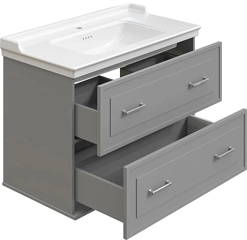 Тумба с раковиной STWORKI Хадстен 100 серая 540904 Тумба с раковиной STWORKI Хадстен 100 серая 540904