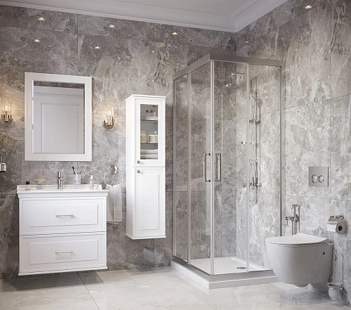 Тумба с раковиной STWORKI Хадстен 80 белая 540887 Тумба с раковиной STWORKI Хадстен 80 белая 540887