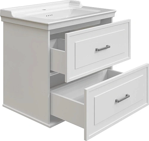 Тумба с раковиной STWORKI Хадстен 80 белая 540887 Тумба с раковиной STWORKI Хадстен 80 белая 540887