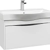 Тумба с раковиной STWORKI Хельсинки 80 подвесная, с накладной раковиной, белая, МДФ 406331 Тумба с раковиной STWORKI Хельсинки 80 подвесная, с накладной раковиной, белая, МДФ 406331