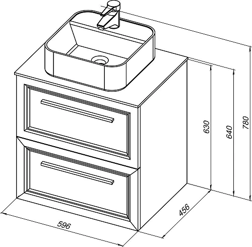Тумба с раковиной STWORKI Эстерсунд 60 белая матовая, монте тиберио 459668 Тумба с раковиной STWORKI Эстерсунд 60 белая матовая, монте тиберио 459668