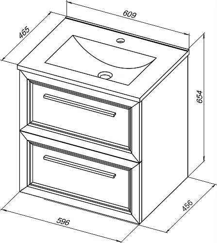 Тумба с раковиной STWORKI Эстерсунд 60 белая матовая, простоун беж, с раковиной на выбор 548185 Тумба с раковиной STWORKI Эстерсунд 60 белая матовая, простоун беж, с раковиной на выбор 548185