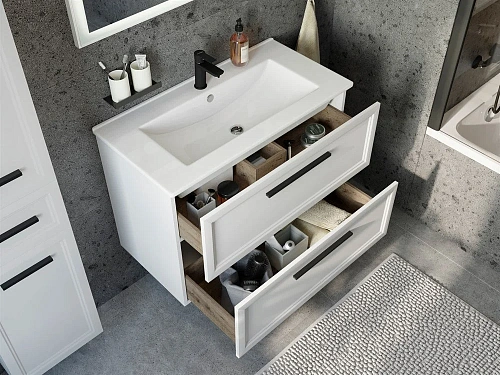 Тумба с раковиной STWORKI Эстерсунд 90 белая матовая 440894 Тумба с раковиной STWORKI Эстерсунд 90 белая матовая 440894