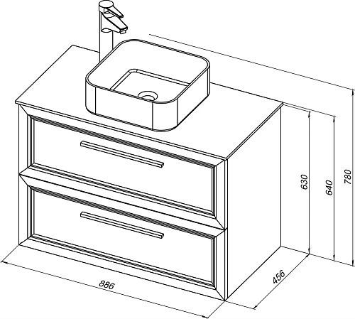 Тумба с раковиной STWORKI Эстерсунд 90 белая матовая, монте тиберио с отверстием под смеситель в сто 460325 Тумба с раковиной STWORKI Эстерсунд 90 белая матовая, монте тиберио с отверстием под смеситель в сто 460325