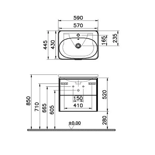 Тумба с раковиной Vitra Nest Trendy 60 см 56144 с LED подсветкой и датчиком движения Тумба с раковиной Vitra Nest Trendy 60 см 56144 с LED подсветкой и датчиком движения