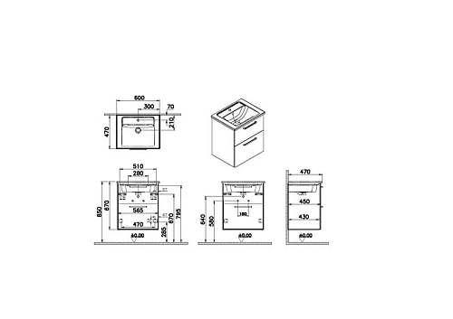 Тумба с раковиной Vitra Root 60 см 68271 кордоба Тумба с раковиной Vitra Root 60 см 68271 кордоба