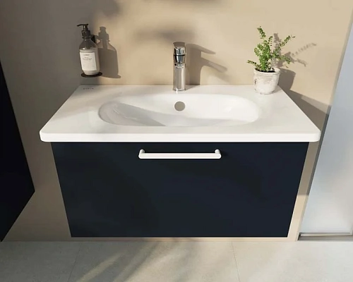 Тумба с раковиной Vitra Root 80 см 68287 матовый темно-синий Тумба с раковиной Vitra Root 80 см 68287 матовый темно-синий