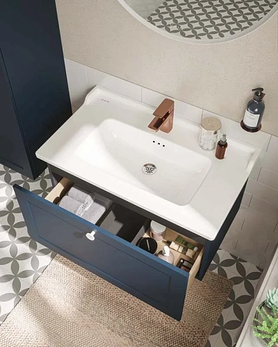 Тумба с раковиной Vitra Root Classic 60 см 68853 матовая темно-синяя Тумба с раковиной Vitra Root Classic 60 см 68853 матовая темно-синяя