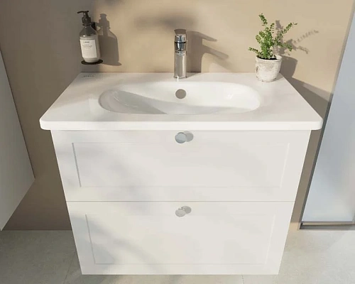 Тумба с раковиной Vitra Root Classic 80 см 68869 матовая белая Тумба с раковиной Vitra Root Classic 80 см 68869 матовая белая