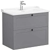 Тумба с раковиной Vitra Root Classic 80 см 68871 матовая серая Тумба с раковиной Vitra Root Classic 80 см 68871 матовая серая