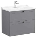 Тумба с раковиной Vitra Root Classic 80 см 68871 матовая серая Тумба с раковиной Vitra Root Classic 80 см 68871 матовая серая