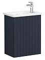 Тумба с раковиной Vitra Root Groove 45 см 69203 матовая темно-синяя, правая Тумба с раковиной Vitra Root Groove 45 см 69203 матовая темно-синяя, правая