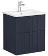 Тумба с раковиной Vitra Root Groove 60 см 69420 матовая темно-синяя Тумба с раковиной Vitra Root Groove 60 см 69420 матовая темно-синяя