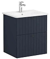 Тумба с раковиной Vitra Root Groove 60 см 69420 матовая темно-синяя Тумба с раковиной Vitra Root Groove 60 см 69420 матовая темно-синяя