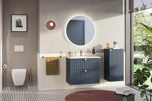 Тумба с раковиной Vitra Root Groove 80 см 69441 матовая темно-синяя Тумба с раковиной Vitra Root Groove 80 см 69441 матовая темно-синяя