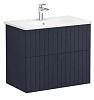 Тумба с раковиной Vitra Root Groove 80 см 69441 матовая темно-синяя